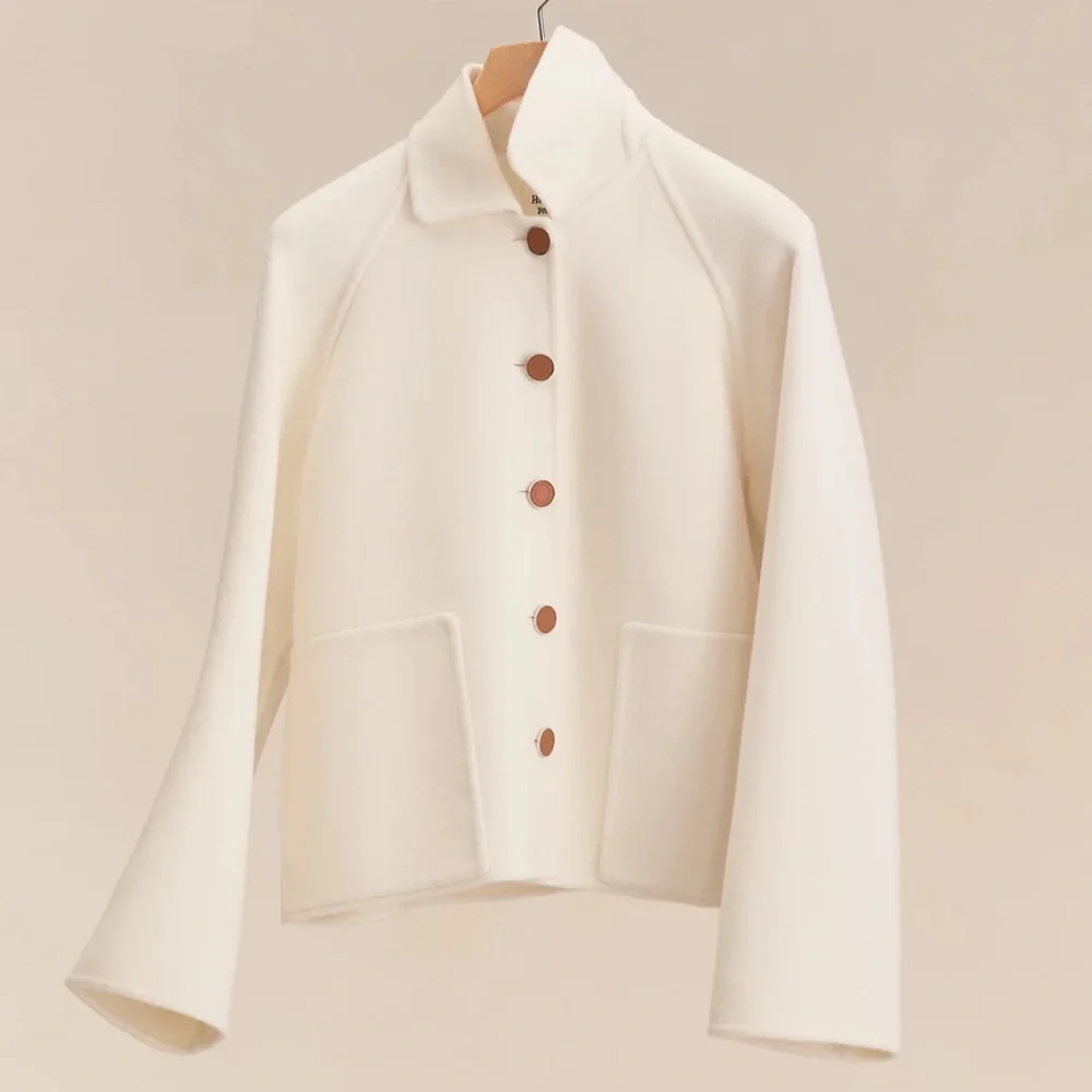 Wool Cashmere Blend Jacket - Picture 1 of 8